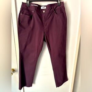 Women’s burgundy slim straight pants